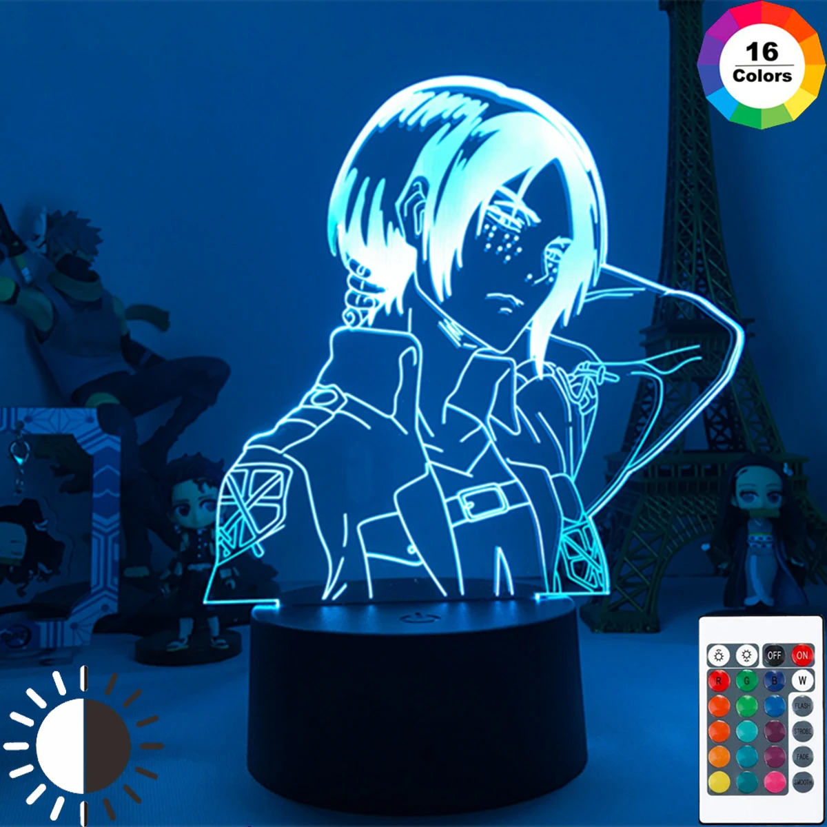 

Акриловая 3d лампа «атака на Титанов», светильник для домашнего декора комнаты Hange Zoe, подарок для детей, аниме «атака на Титанов»