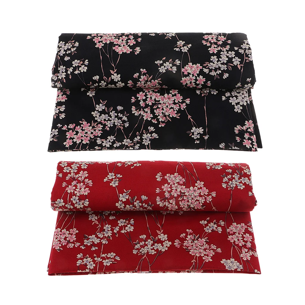 

Plum Blossom Japanese Kimono Cotton Fabric Quilting Clothes Fabric by the Metre