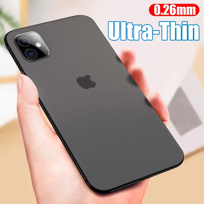Роскошный Ультратонкий полипропиленовый чехол 0 26 мм для iPhone 11 Pro 12 XS Max XR X 6 6s 7 8 Plus