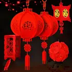 2021 год Окс фу буквы тканевый Фонарь Подвесные китайские весенние праздничные украшения новый год войлочный трехмерный фонарь фу
