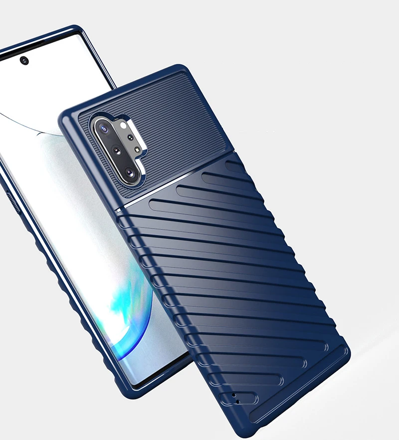 Для samsung Galaxy Note 10 Plus чехол мягкий силиконовый резиновый противоударный для задней