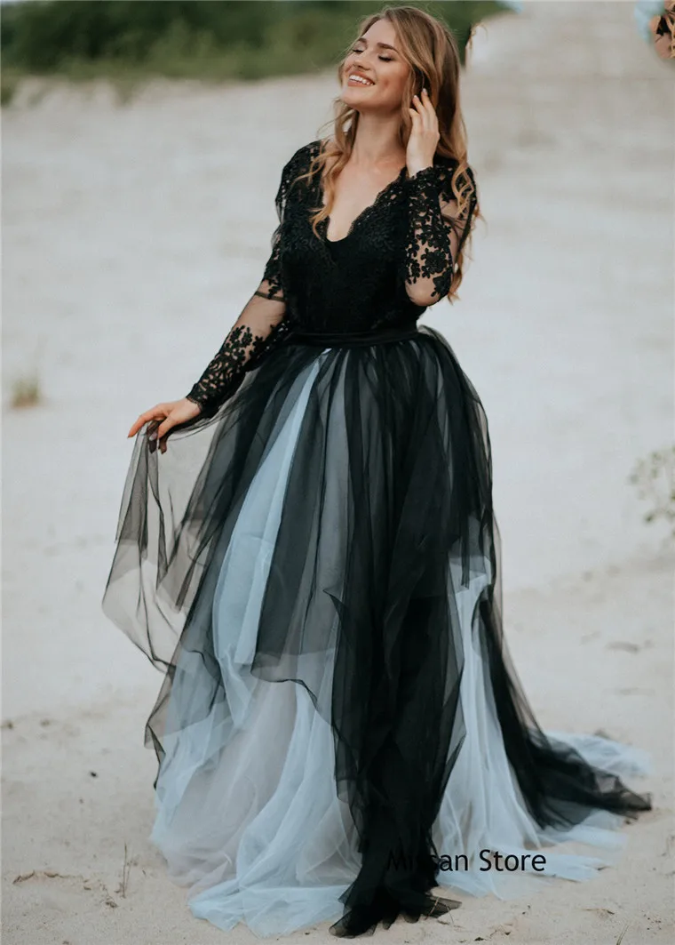 

2 шт., свадебное черное темно-синее платье с длинным рукавом