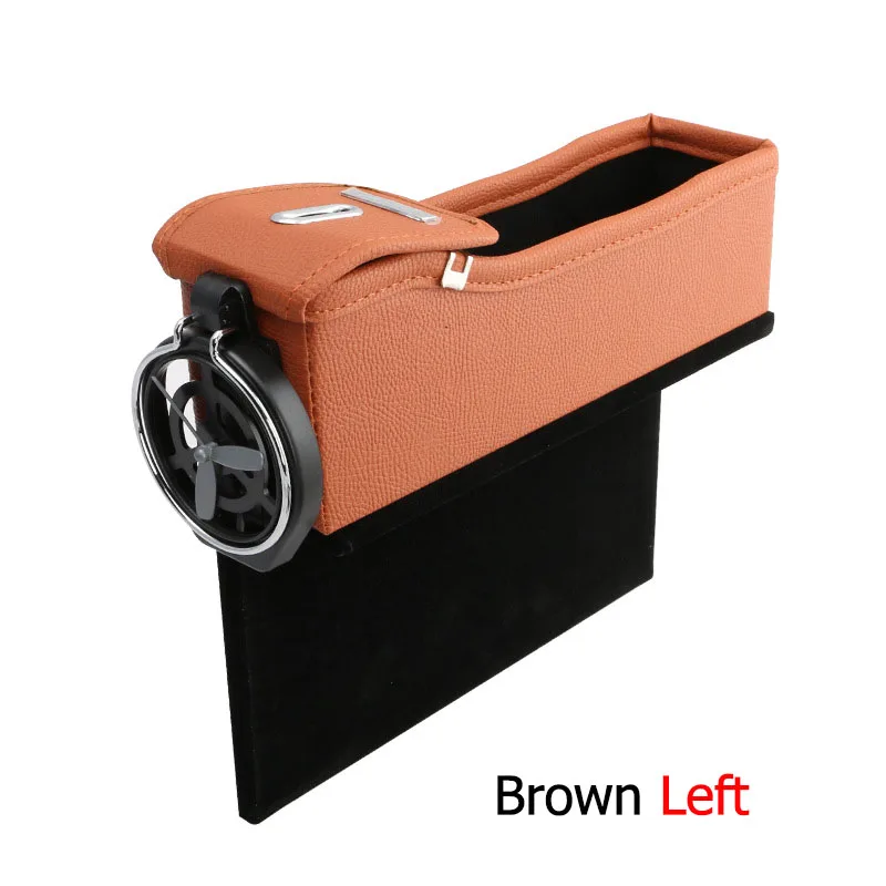 Brown left Ipocket 2,0 автомобильный Органайзер премиум-класса, ящик для хранения автомобильный органайзер для хранения с держателем для напитков, аксессуары для интерьера - Название цвета: Brown left