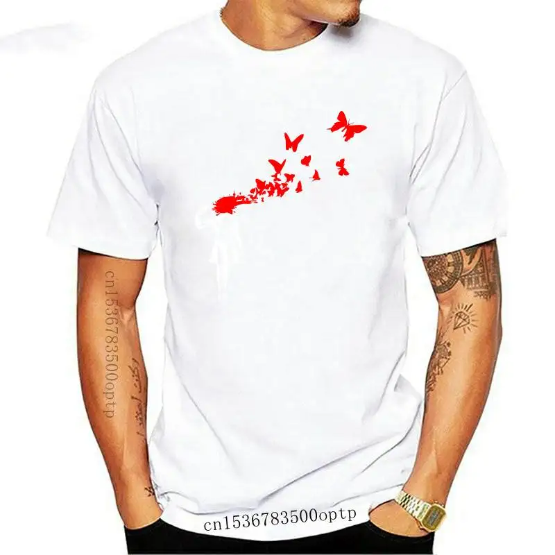 

New Banksy Girl male shirt men's top tees 2021 brand tshirt summer fashion tee-shirts black color