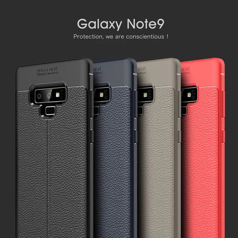 Soft Silicone Case For Samsung Note8 Note9 Note10plus Note20 A10 A20 A30 A50 Fashino Tpu Leather Lexture Anti-knock Back Cover | Мобильные