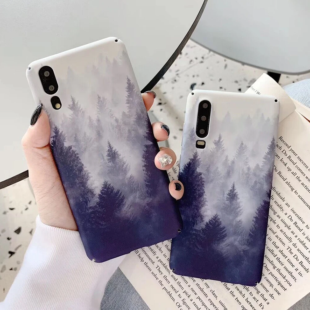 Ретро чехол LOVECOM для телефона с изображением дымчатого леса и пейзажа Huawei P30 P20 Pro
