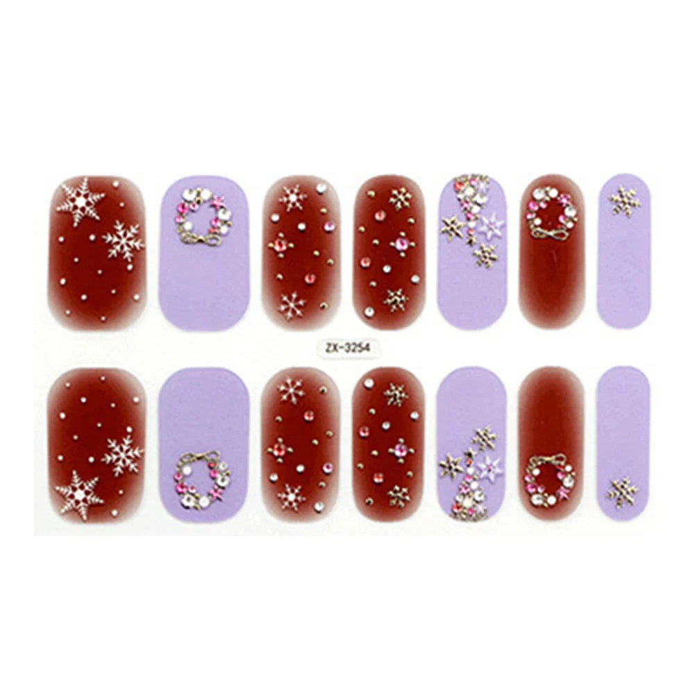 14 шт/Лист наклейки для ногтей 3D Алмазные Наклейки женщин девушек искусство