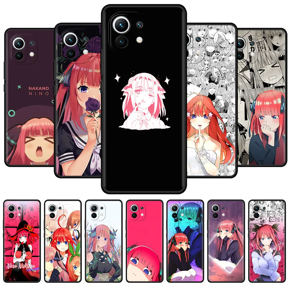 

Case For Xiaomi Poco X3 NFC M3 F3 GT M4 Redmi Note 9S 9 8 10 Pro K40 9C 9A Black Soft Phone Coque Anime Nakano Nino