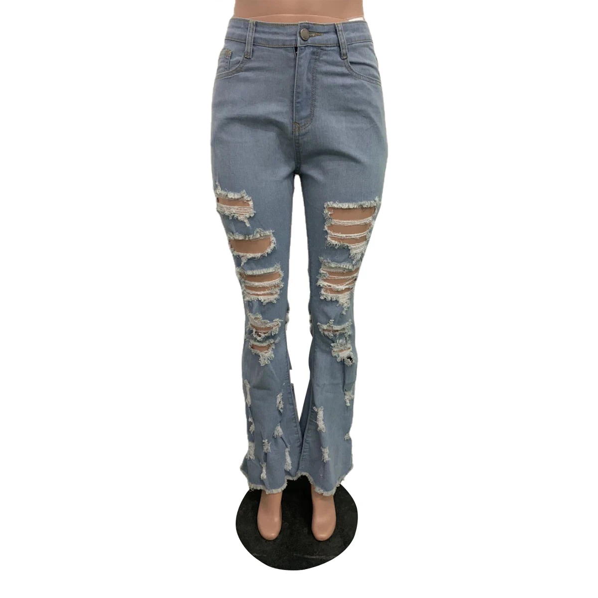 

2020 new autumn winter women fashion casual Denim Pants boyfriend hole Vintage womens Trousers Ripped jeans high waisted jeans