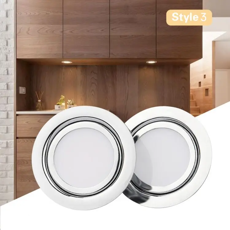 style 3 Светодиодный мини-прожектор под потолок для ванных комнат, скрытые вниз светильник спот 12V потолочные встраиваемые шкаф светильник IP65 из водонепроницаемого материала - Испускаемый цвет: style 3