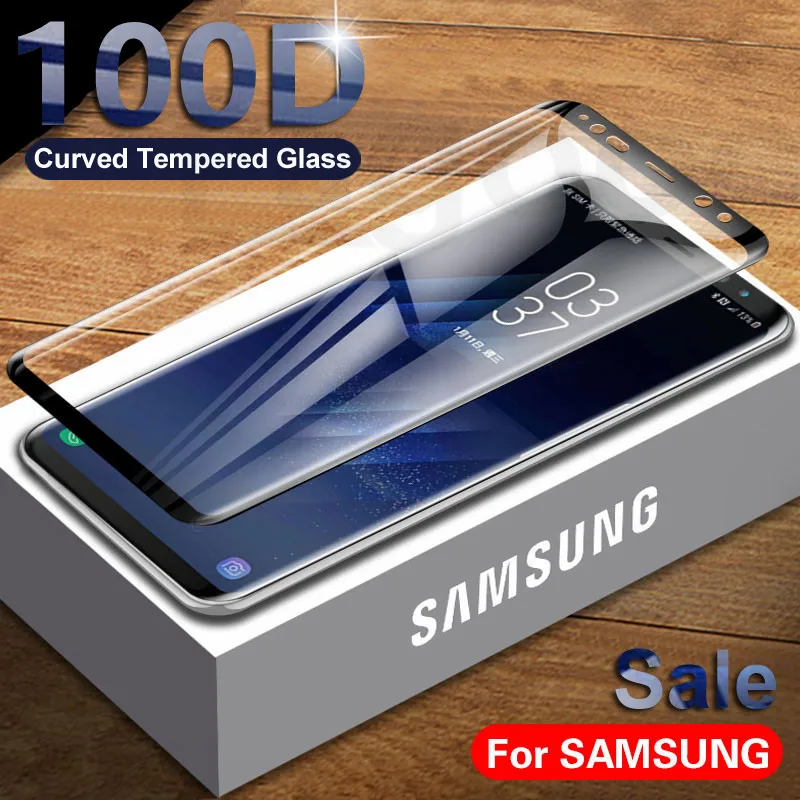 Защитное стекло 100D для Samsung Galaxy S8 S9 Plus S7 Edge S6 Note 8 9 10 Plus|Защитные стёкла и плёнки