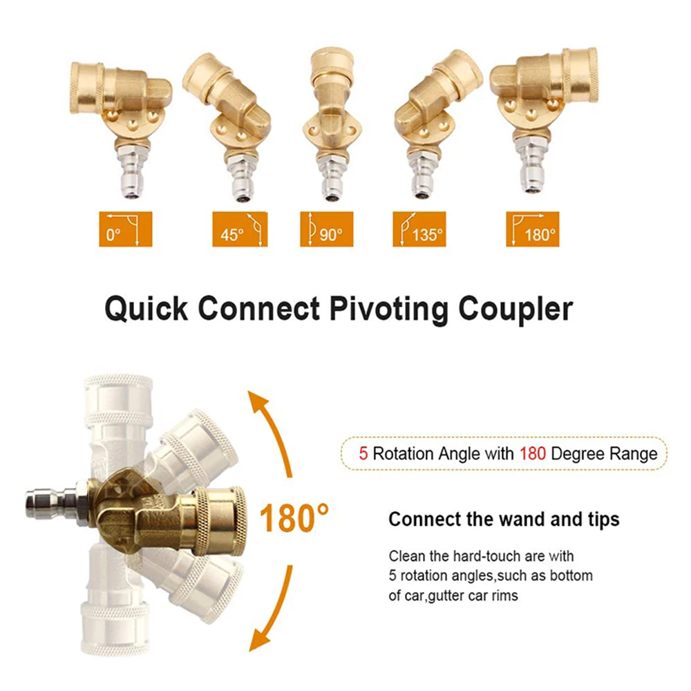 

4500psi Quick Connect 1/4" Nozzles Washer Replacement Supply Connector