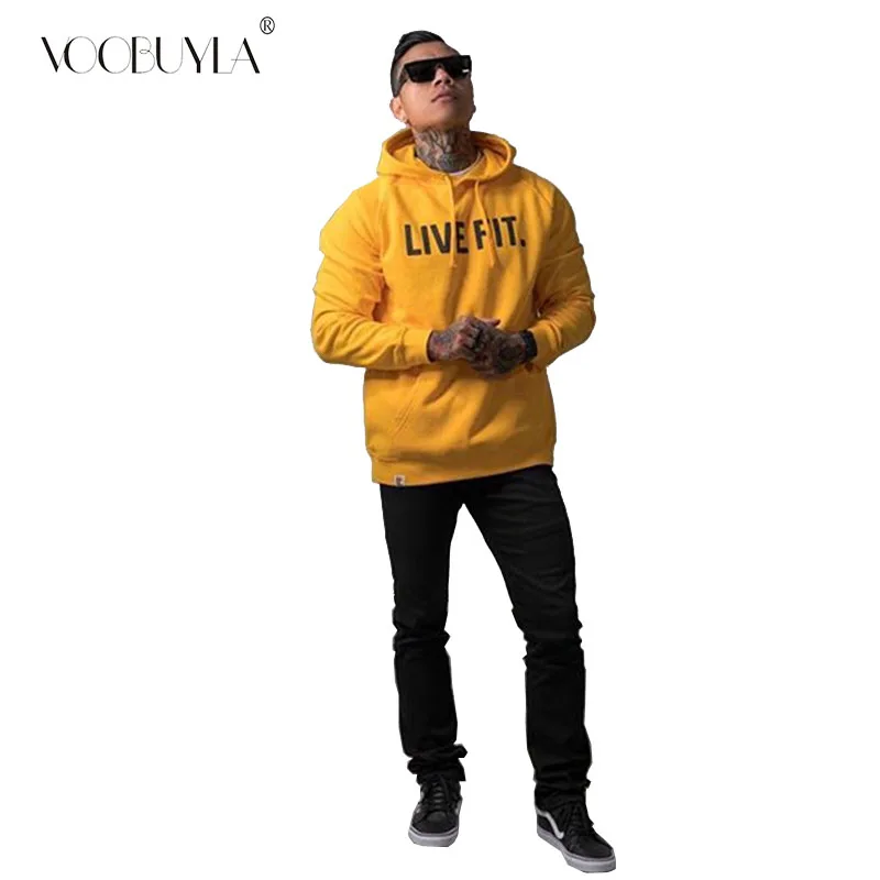 Мужская спортивная рубашка из хлопка с длинным рукавом толстовка капюшоном