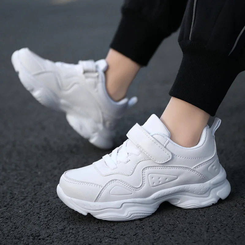 

Sneakers For Boys Sports Shoes Autumn 2022 Casual Comfortable Running Shoes Children's Waterproof Leather Fashion Shoes Kids