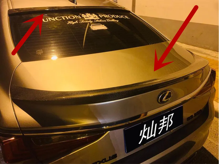 Спойлер из натурального углеродного волокна для заднего крыла багажника губ