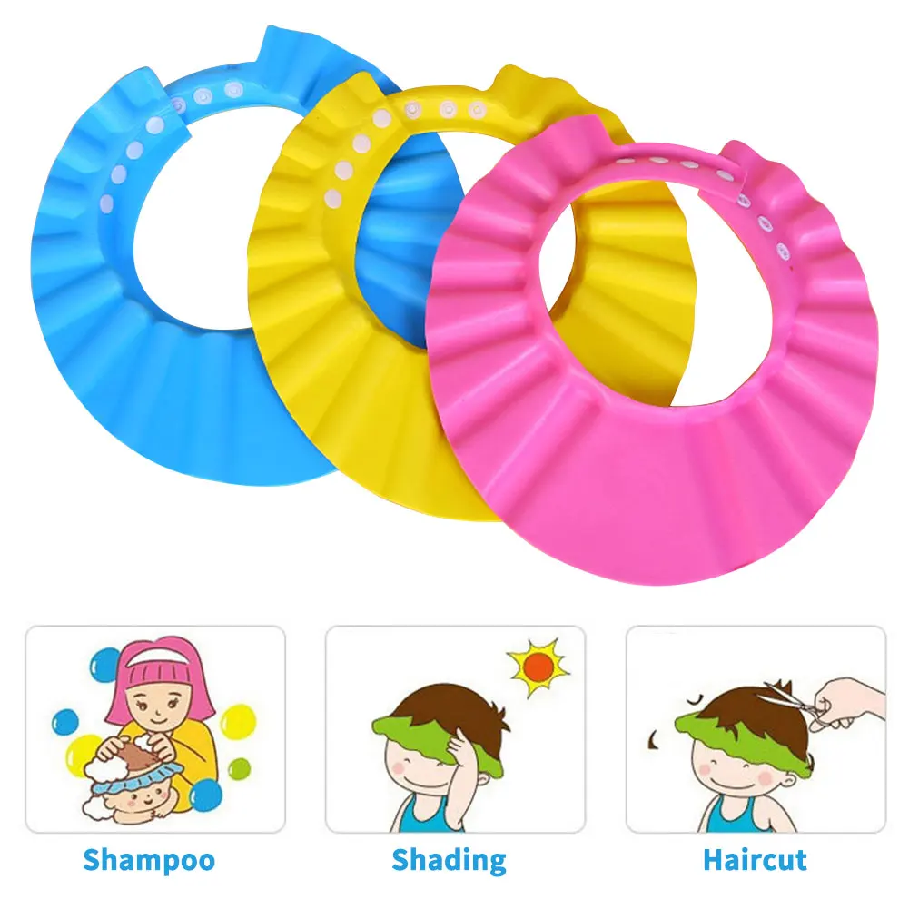

Brand New Baby Children Kids Safe Shampoo Soft Cap Hat For Baby Wash Hair Shield Bebes Children Bathing Shower Cap Hat Kids