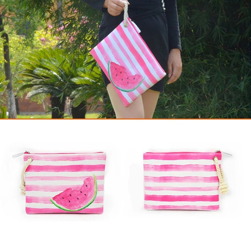 Женская пляжная сумка клатч из пеньковой веревки водонепроницаемая бикини с