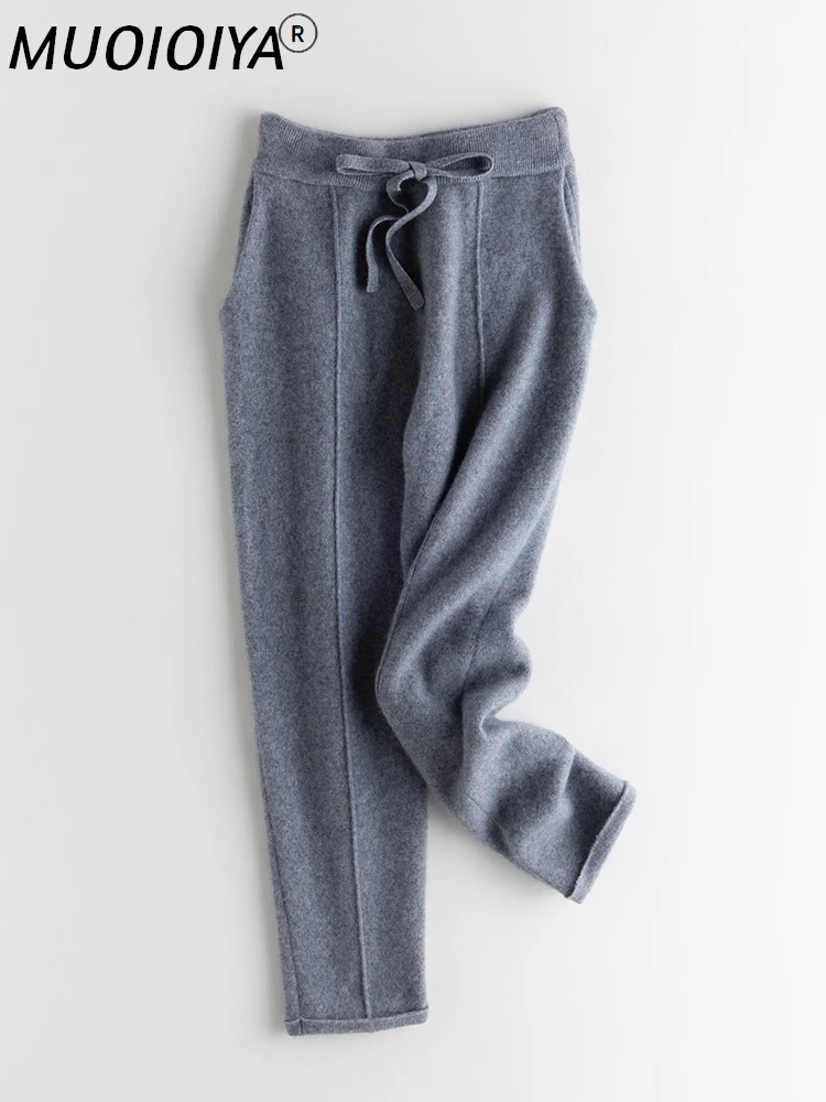 

New Fashion Women Leggings 100% Cashmere Thicker Pants Knitwear Winter Legging High Quality Girls Pure Pashmina Knitted Trousers