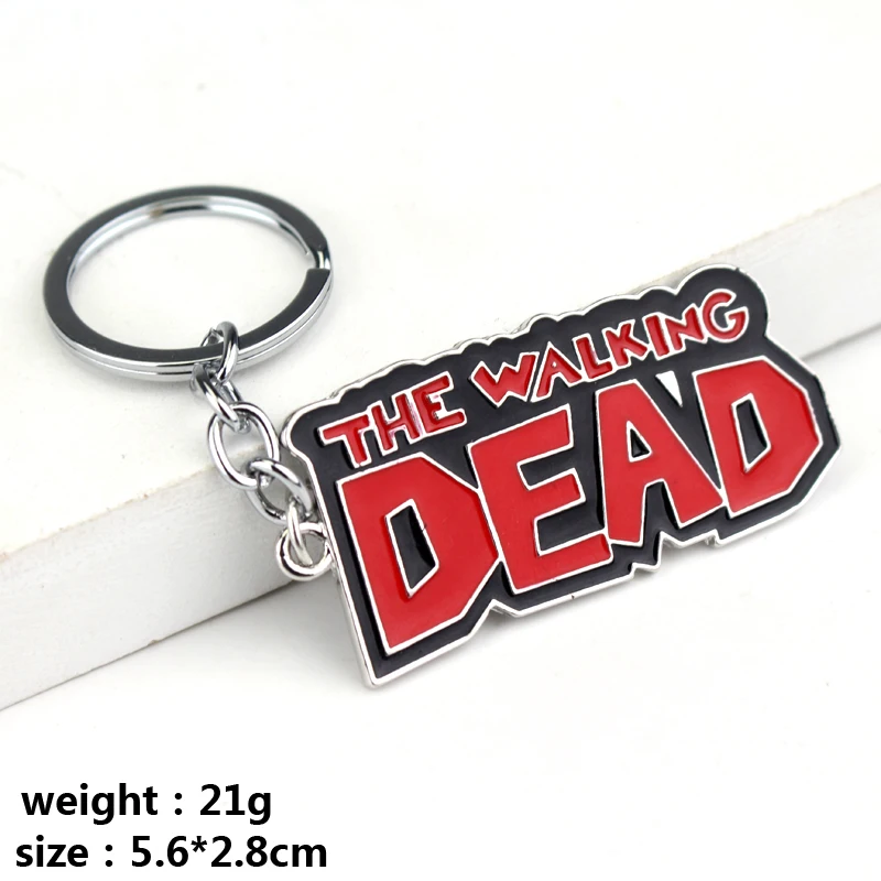 

The Walking Dead Keychain Letter DEAD Metal Pendant Men and Women Key Ring Car Motorcycle Backpack Accessories Ornaments