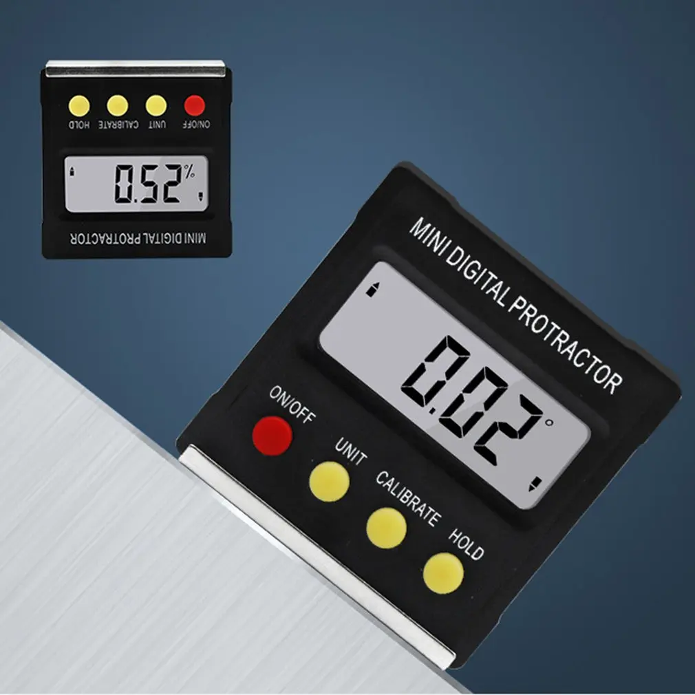 

360 Degree Mini Digital Protractor Inclinometer Electronic Level Box Magnetic Base Measuring Tools