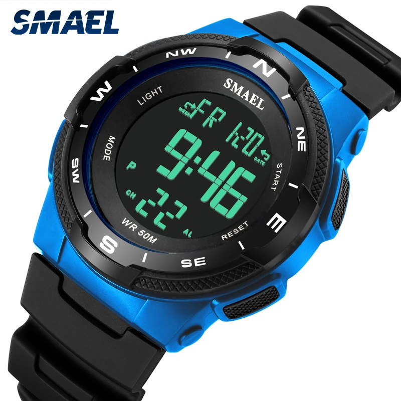 

Digital Watches Sport Waterproof SMAEL Sports Watch Luminous Stopwatch reloj hombre 1362B Mens Watches Military Clock For Male