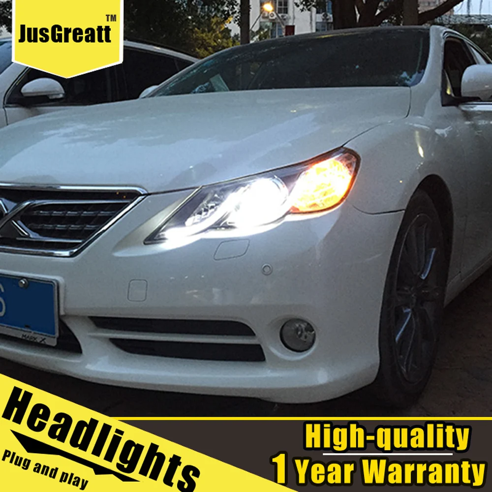 

A Pair For Toyota Reiz Headlights 2010-2013 Reiz LED Head Lamps All LED light Source Daytime Running Lights Dynamic Turn