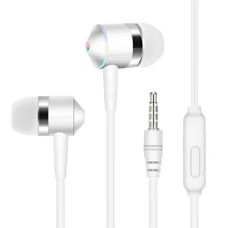 

3.5mm Music Earphones mobile phone headset line control subwoofer with Mic wheat earphones universal mobile phone headset