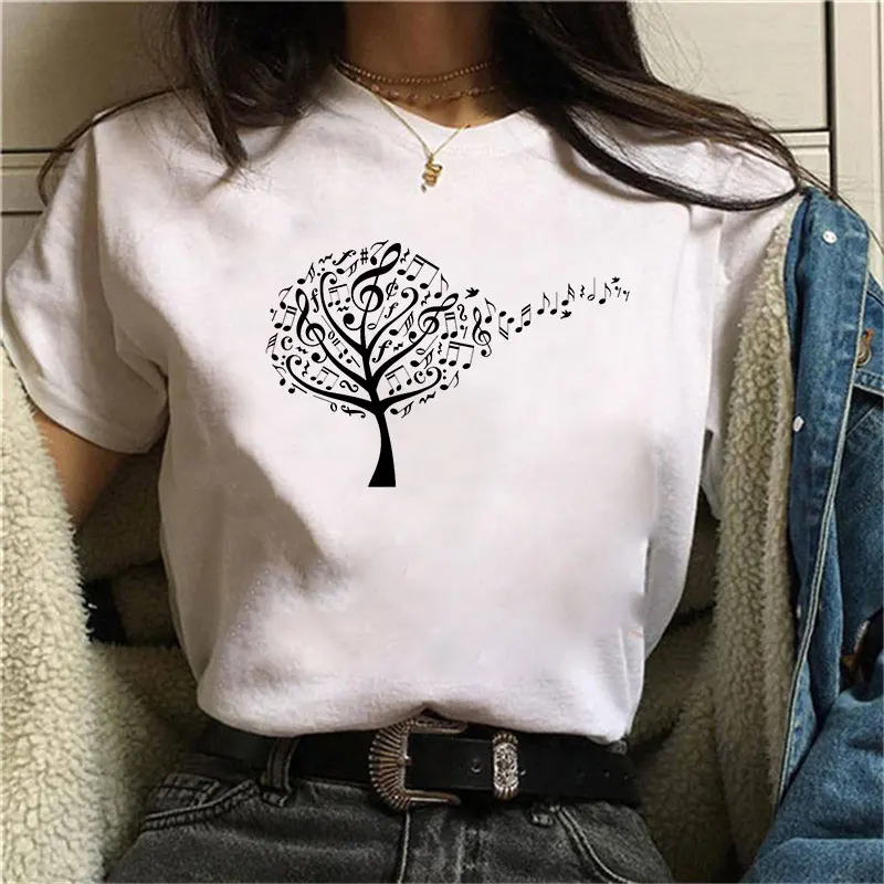 

Lovely Cartoon Comfortable Cotton Short-sleeved Harajuku Graphic Hot Selling T Shirts Women Casual White Tops Casual T Shirt