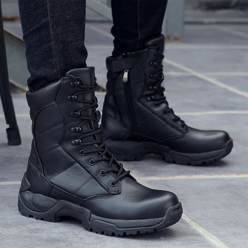 Мужские военные армейские ботинки из натуральной кожи винтажные