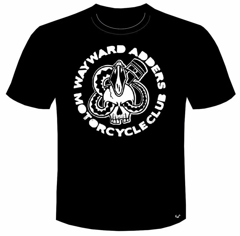 WAYWARD ADDERS MC мотоциклетная Клубная велосипедная Байкерская футболка со змеиным