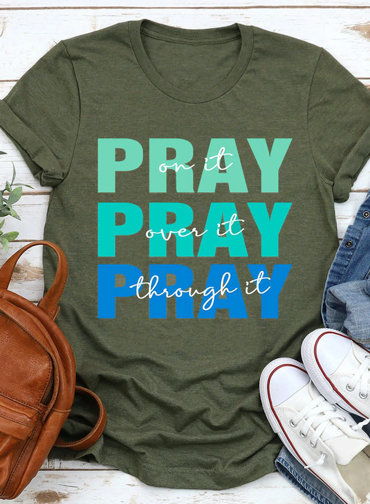 

Short-sleeved t-shirt women European and American summer new style gradient letter printing casual top women