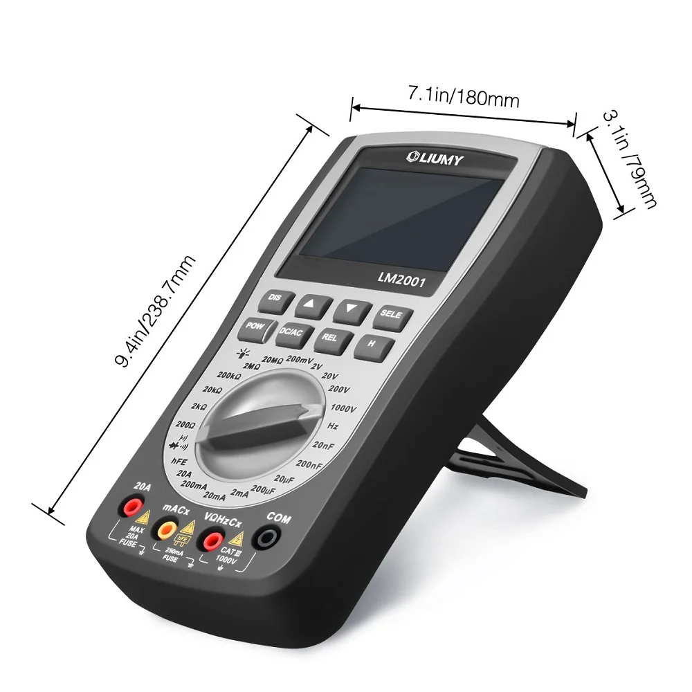MUSTOOL MT8205 2 в 1 цифровой Интеллектуальный Ручной осциллограф-мультиметр напряжение тока сопротивление, частота тестер