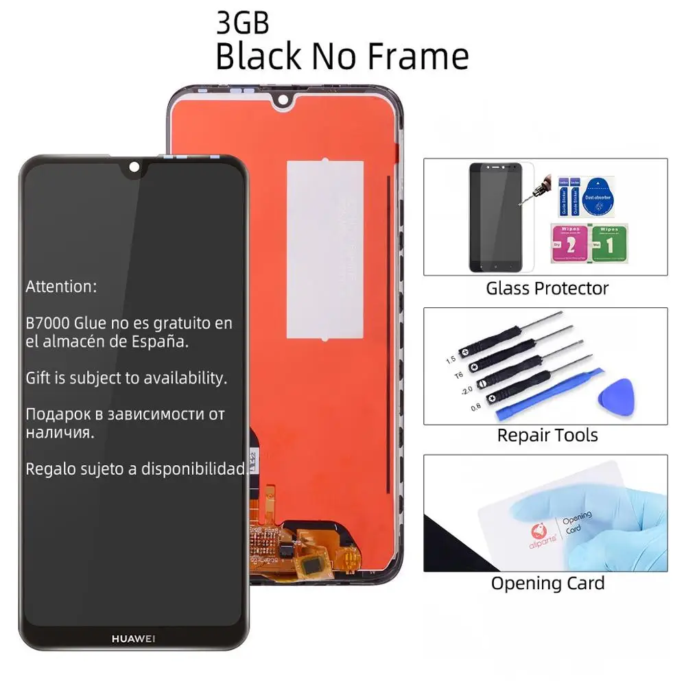 Дисплей для huawei Enjoy 9, сенсорный ЖК-экран с рамкой для huawei Y7 Pro для Y7 Prime, сменный ЖК-DUB-LX1 - Цвет: 3G Black No Frame