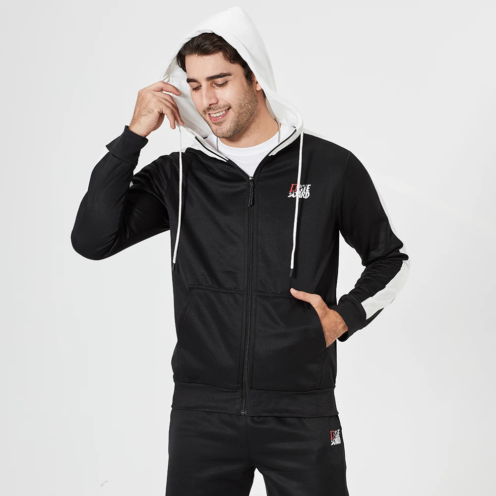 

2021 spring and autumn men's new pullover sweater suit men's simple casual hoodie two-piece men