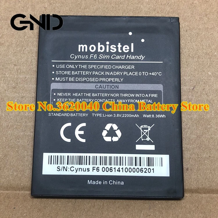 GND 3 8 V 2200 мА/ч 8.36Wh Cynus F6 Замена Батарея для mobistel мобильный телефон Новый