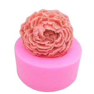3D силиконовые формы для свечей, цветок пиона, глина, форма для мыла, помадка, для шоколада для выпечки формы, инструменты для украшения торта H867