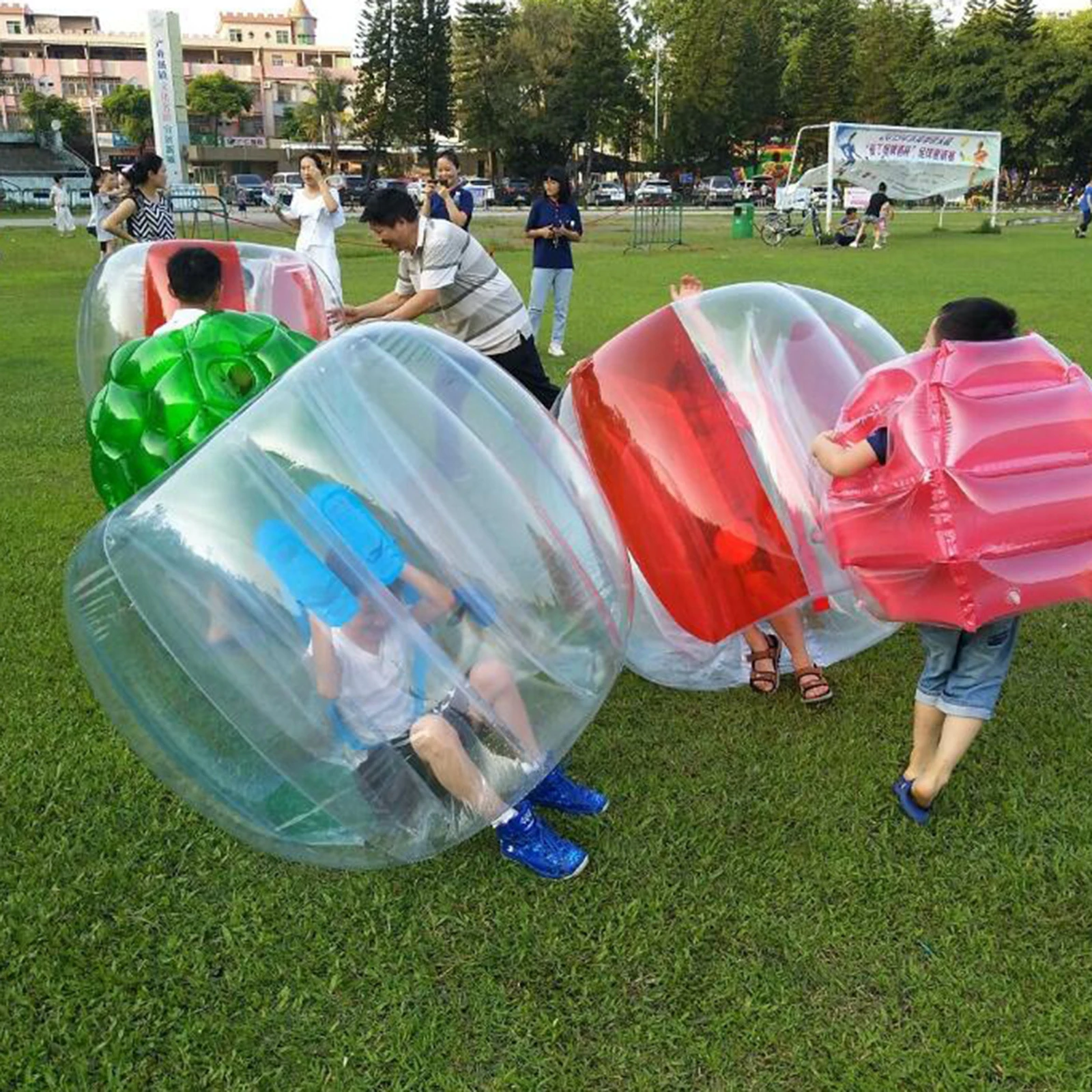 

Надувной мяч с пузырьками для детей и взрослых, портативная уличная игровая площадка для парка, футбола, фитнеса, спортивных игр (без ручки в...