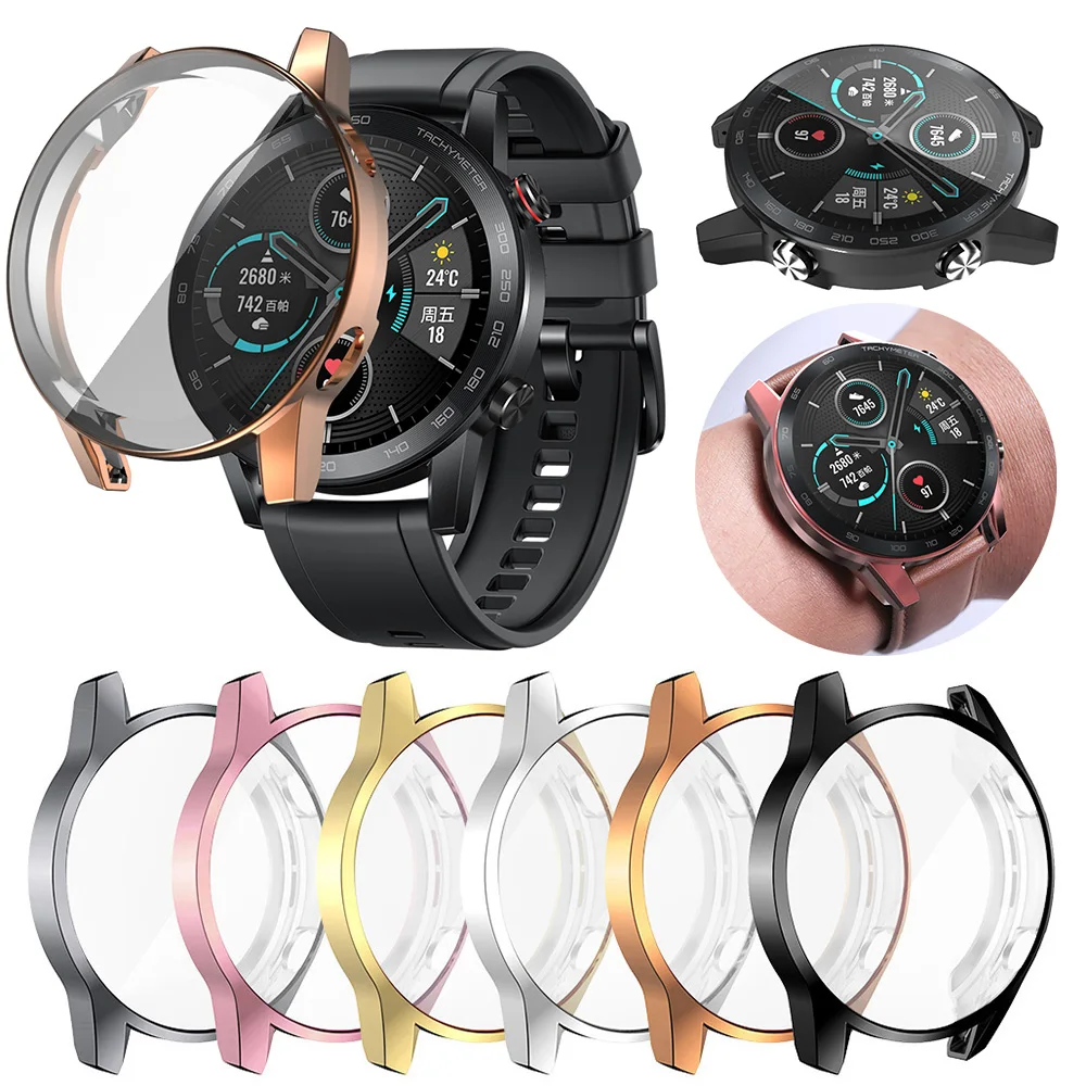 

Plating TPU Protective Case Cover For Huawei Honor Magic Watch 2 46mm Full Coverage Protector Shell Bumper