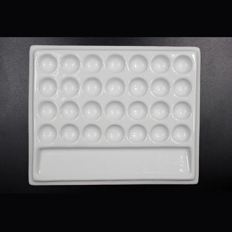 Керамическая прямоугольная цветовая палитра Акварельная живопись тарелка с