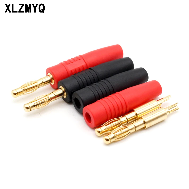 

30pcs Red+Black 4mm Plugs Gold Plated Banana Plug Connectors Musical Speaker Cable Wire Pin