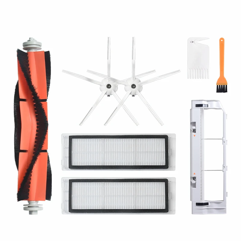 2 боковые щетки + 1 роликовая щетка фильтрующая сетка чехол для xiaomi S50 S55 S60 T4 T6