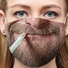 1 шт.; Модная обувь унисекс; Многоразовый уход за кожей лица маски Смешной клоун большой рот в готическом стиле с принтом рот-муфельная печь Тканевые маски Mascarillas Faciales
