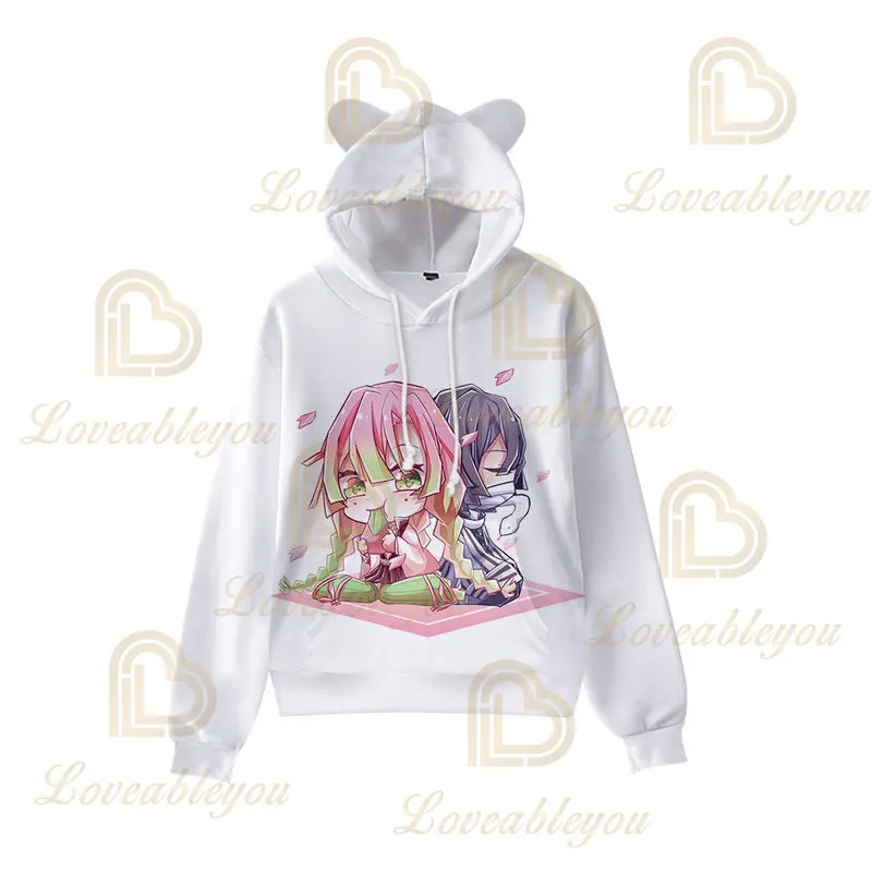 

2021 Hot Sale Cat Ear Hoodie Men's Women's Fashion Sweatshirt Clothes Fall High Quality Comfortable Pullover Tops