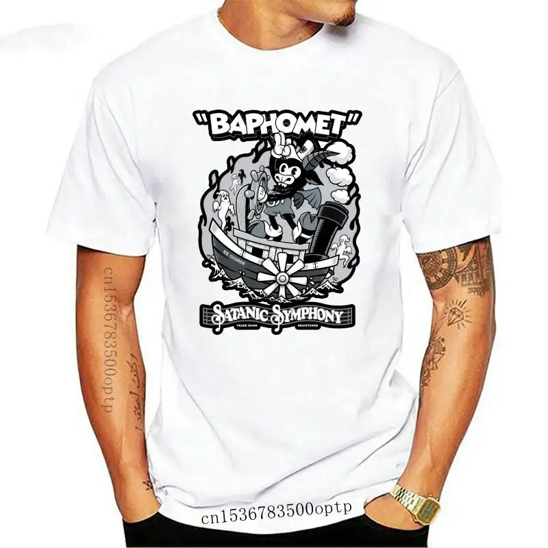 

New Vintage Cartoon Baphomet - Creepy Cute Goth - Occult T-Shirt