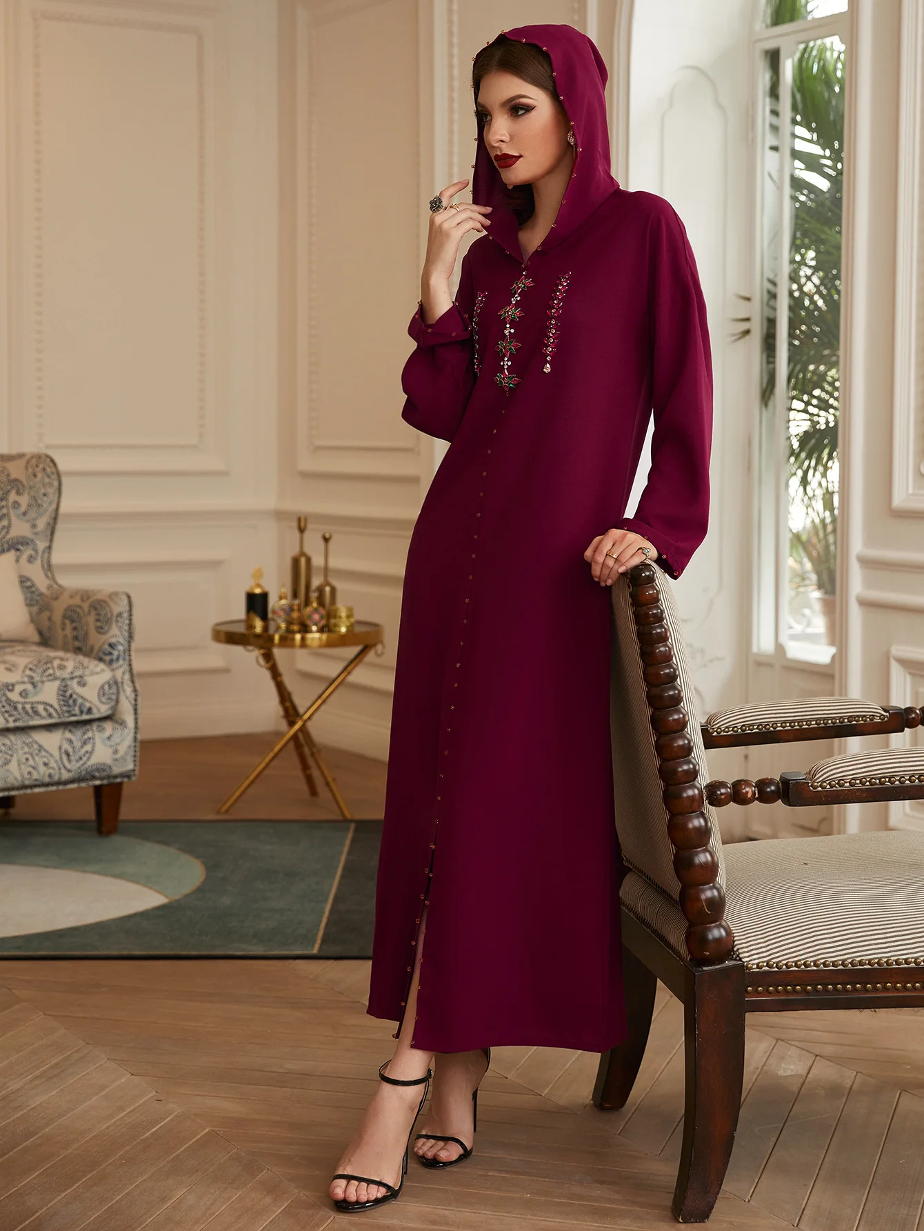 Robeclothing Дубай Арабский исламский caftan marroqui турецкие платья мусульманская abaya eid