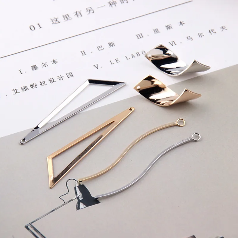 Медные серьги подвески с одним отверстием круглые части 6 аксессуаров|Ювелирная