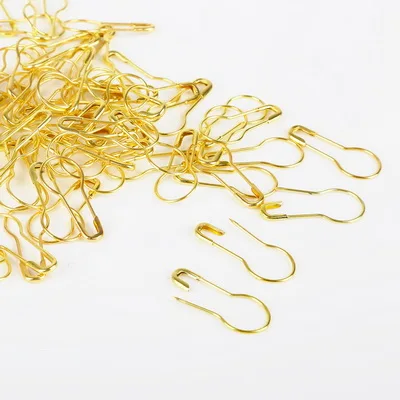 Gold 100 шт/Партия Красочные Вязание крючком ЗАМОК СТЕЖКА маркер вешалки безопасные булавки DIY Швейные Инструменты игольчатый зажим ремесла аксессуары - Цвет: Gold