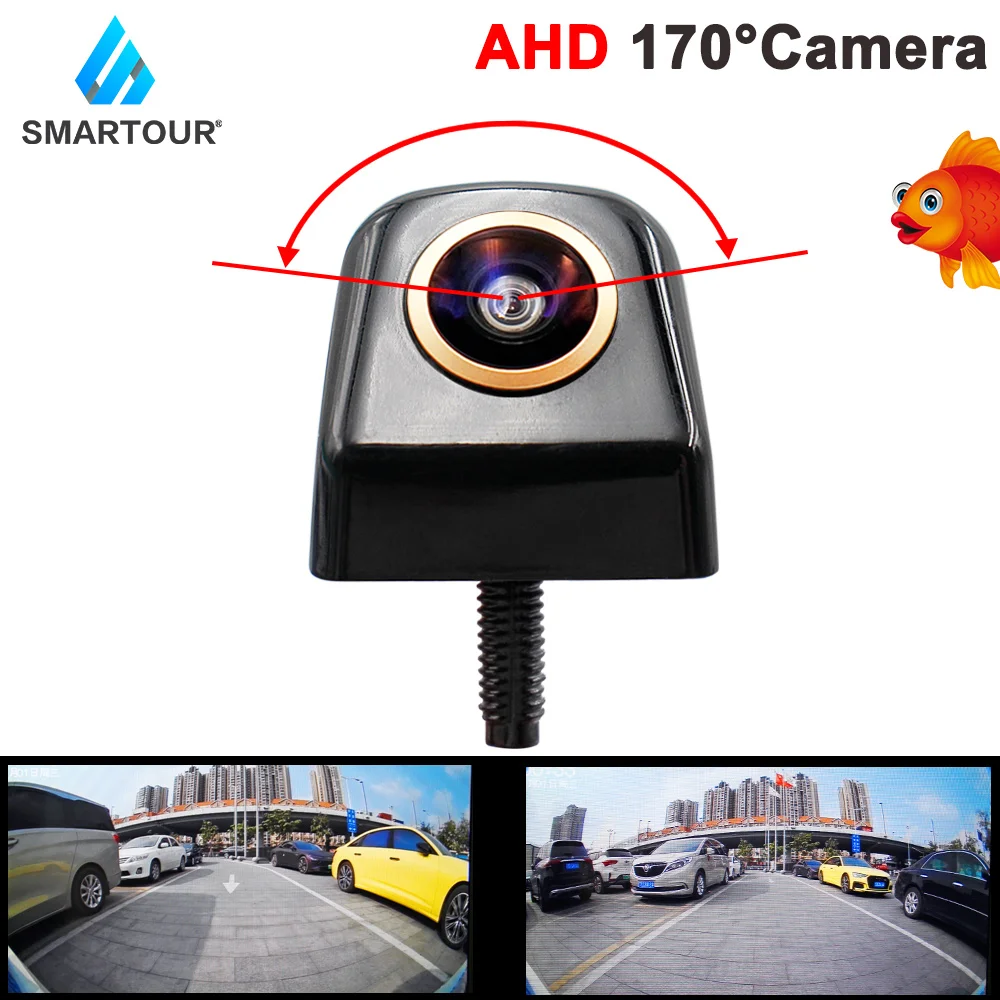 

Smartour 170 degree AHD Car Camera FishEye Starlight Night Vision HD Vehicle Rear View Golden Camera HD 4 Pin Parking Camera