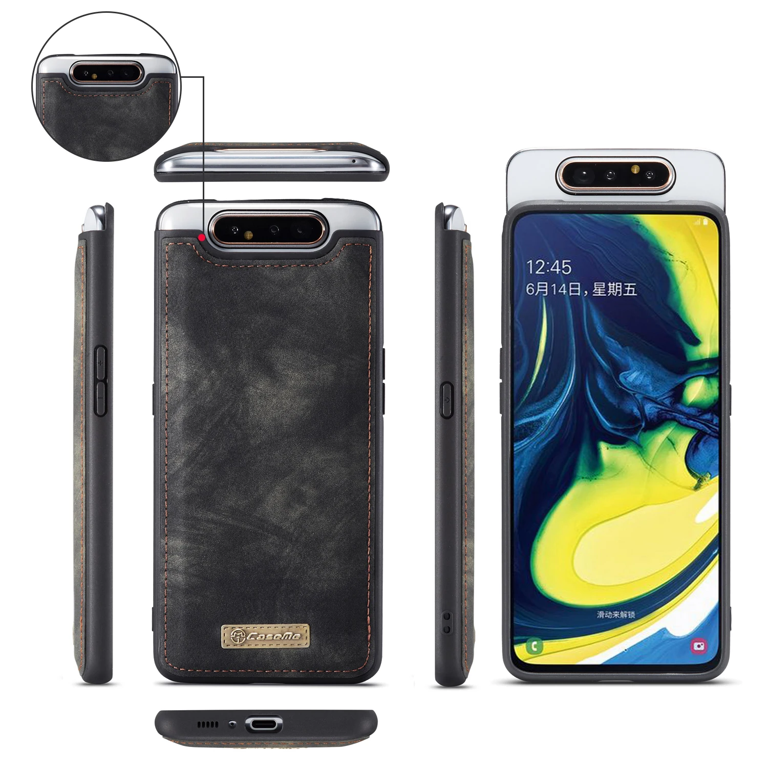 Чехол-кошелек в стиле ретро для samsung Galaxy A20 A30 A40, чехол-книжка из натуральной кожи для samsung Galaxy A50 A70 A80, чехол 2 в 1