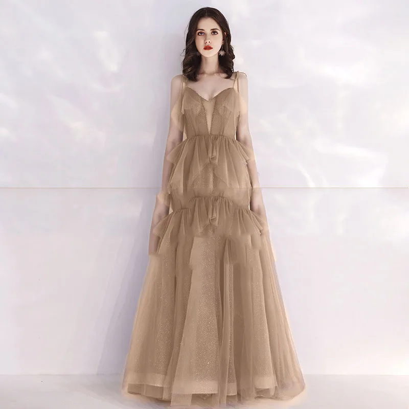 Женское вечернее платье с блестками Qipao Элегантное синее сексуальное Ципао на